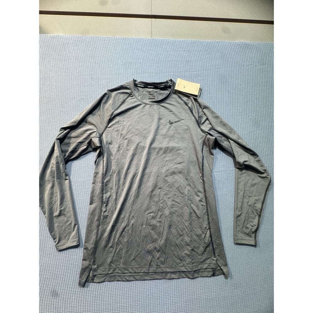 NIKE PRO DRI FIT Men Gray Tee Sz L Brand‎ New